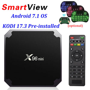 X96 mini Android 7.1 Smart TV BOX 2GB 16GB 1GB 8GB Amlogic S905W Quad Core support 4K 30tps 2.4GHz WiFi X96mini IPTV Set top box - jalalshop