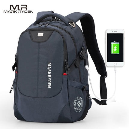 Mark Ryden Men's Backpack Fashion Multifunction USB Charging Men 15inch Laptop Backpacks Bisiness Bag For Men - jalalshop