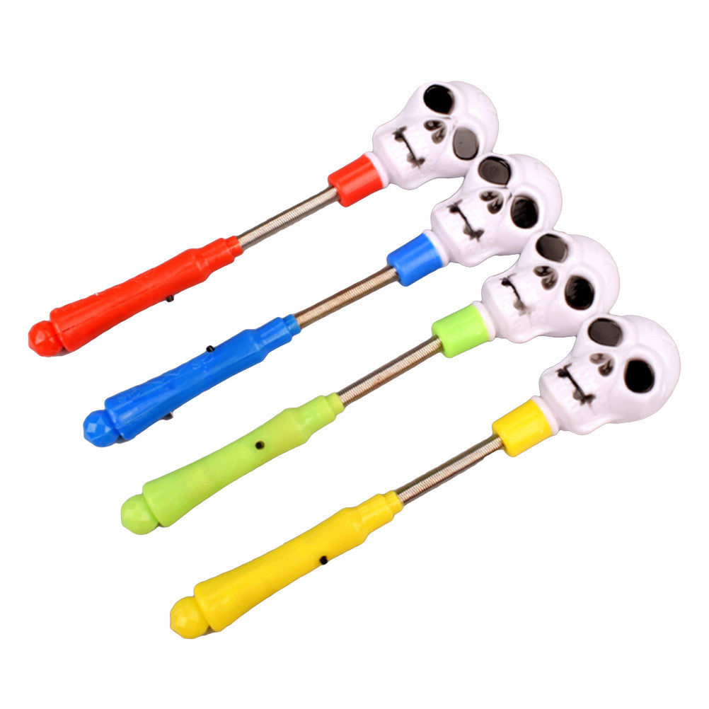 4 PCS Halloween Skull Spring Flash Sticks Glow Sticks Cheering Props - jalalshop