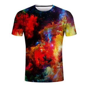 Mens Fashion 3D Printing Tees Shirt Short Sleeve T-Shirt Blouse Tops - jalalshop